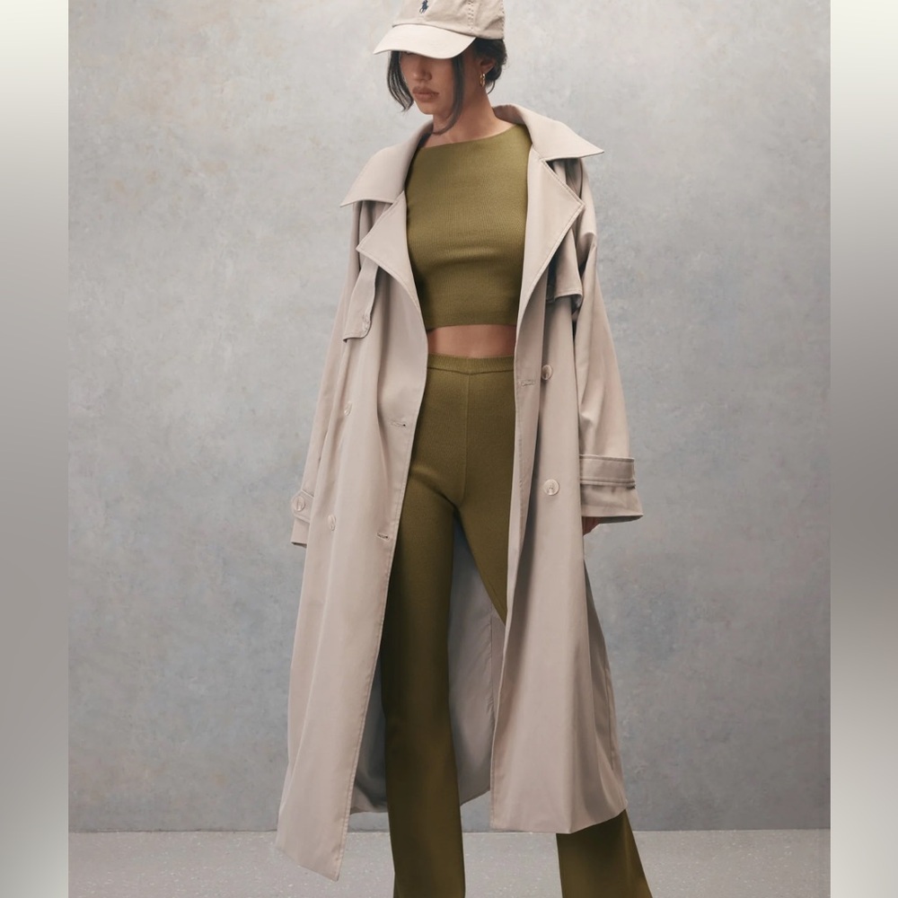 Meshki Andreas Oversized Beige Trench Coat